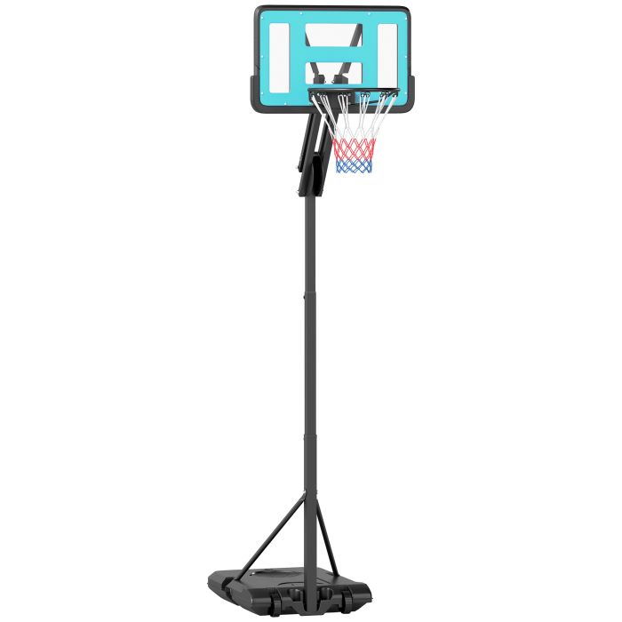 SPORTEDGE Adjustable Basketball Hoop with Weighted Base and Shatterproof Backboard