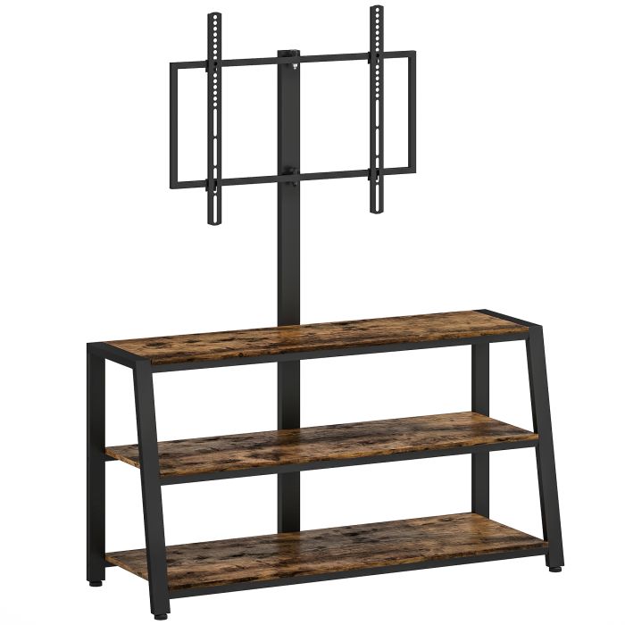 HERON Industrial Style TV Stand Dark Brown