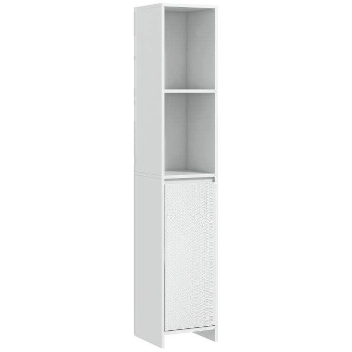 HERON Narrow Bathroom Cabinet 30x30x160cm Open Compartment White