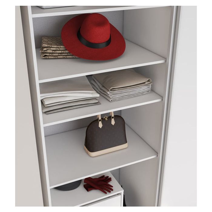 Wall Shelf - SHONA Additional Wardrobe Shelves White 120cm