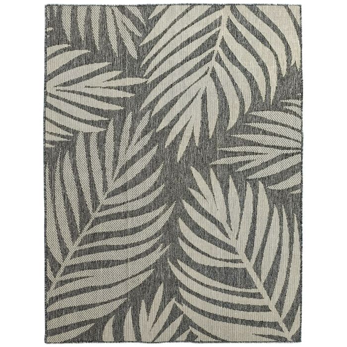 HERON UV Resistant Small Area Rug 170x120cm Easy Cleaning Grey