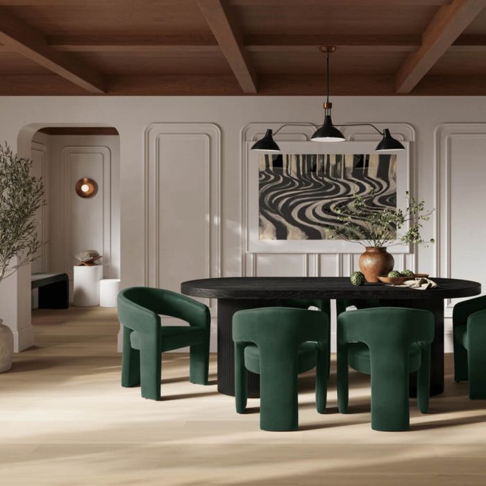 ROSAVELLE Wooden Dining Table - Black