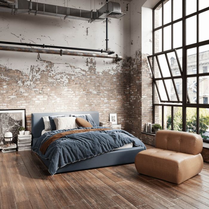 MAYFAIR Double Fabric Bedframe - Ink Blue