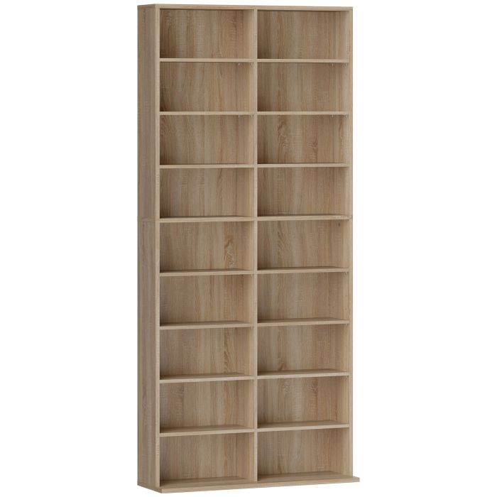 HERON 640 CD Storage Tower Nature Wood Finish