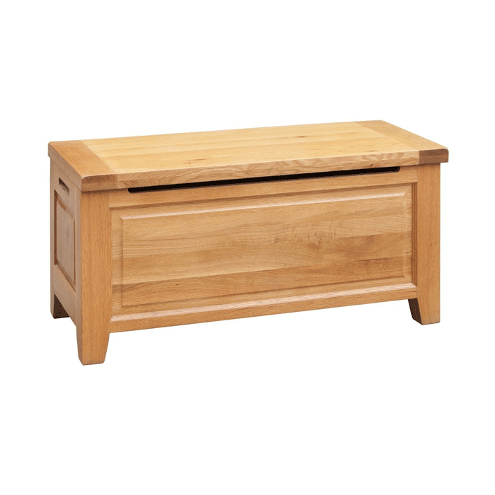 Eden Solid Oak Blanket Box - Oak Finish
