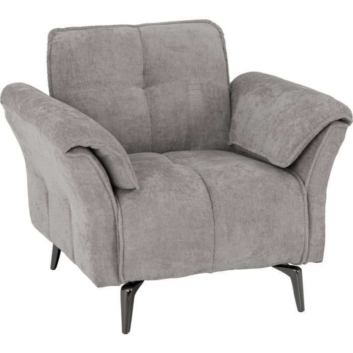 Bellagio 1 Seater Sofa - Grey Fabric