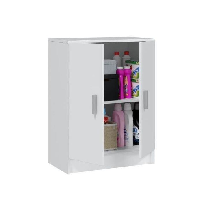 Marion 2 Door Wide Wall Storage Cupboard - White