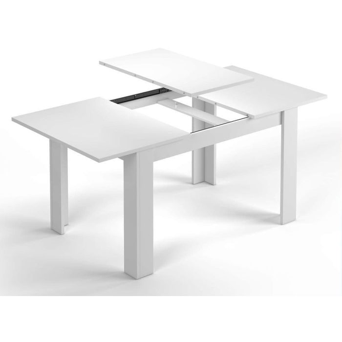 Tevezio White Extending Dining Table - White