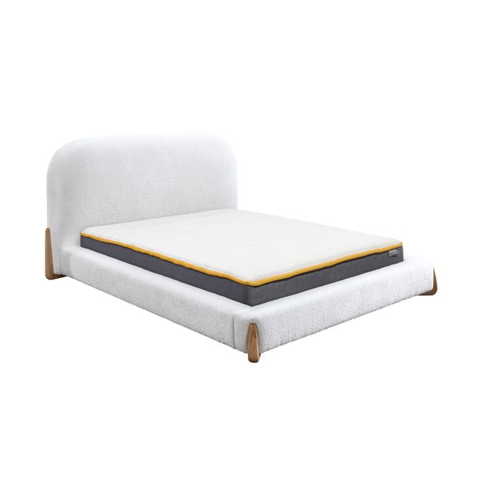 ARDURA Kingsize Fabric Bedframe - White