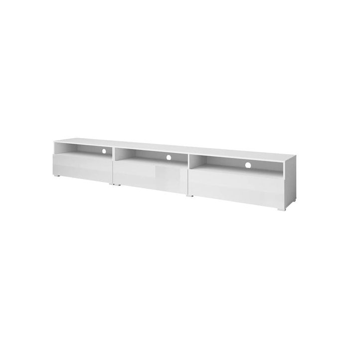 TV Cabinet - TASHI TV Unit White Gloss 270cm