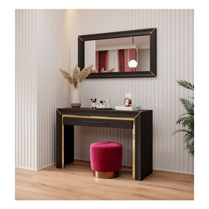 Dressing Table - ANALDA Dresser Black 120cm