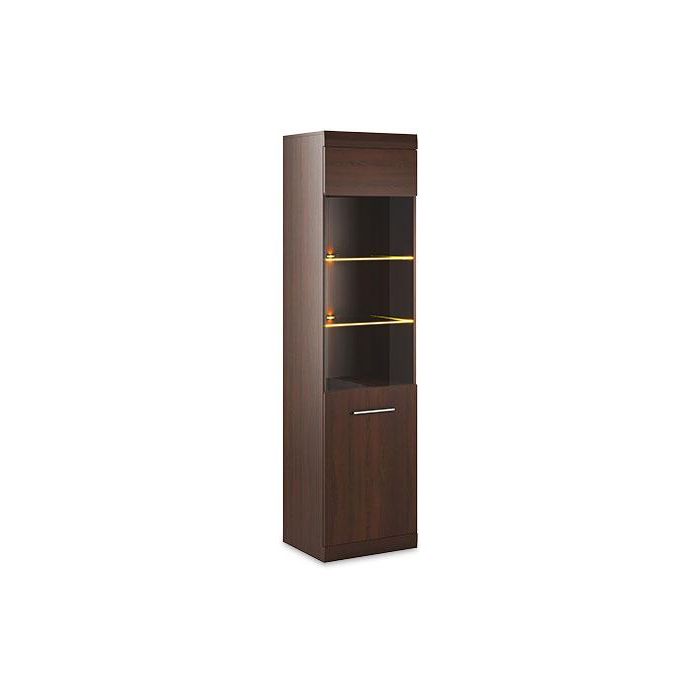 Display Rack - CRAIG Display Cabinet Oak Chocolate 51cm