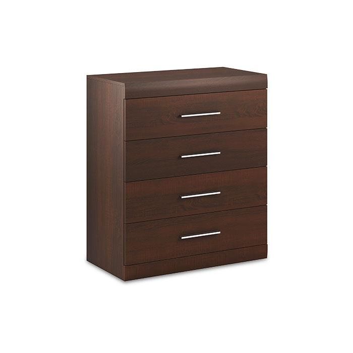 BOONE Oak Finish Chest of Drawers - Medium-sized, 4 Drawers