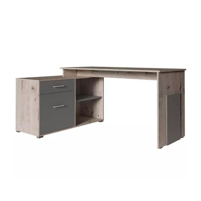 Office Desk - MIRANDA Corner Desk Oak Wellington -