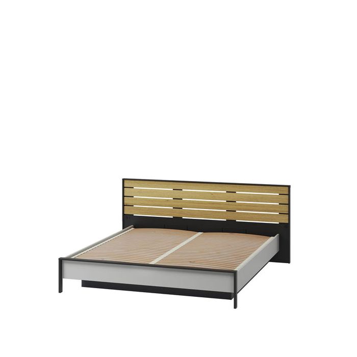 Super Kingsize Bed - STARK Ottoman Bed Grey
