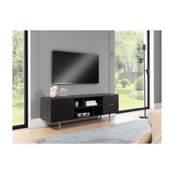 TV Cabinet - VOKA TV Unit Black 150cm