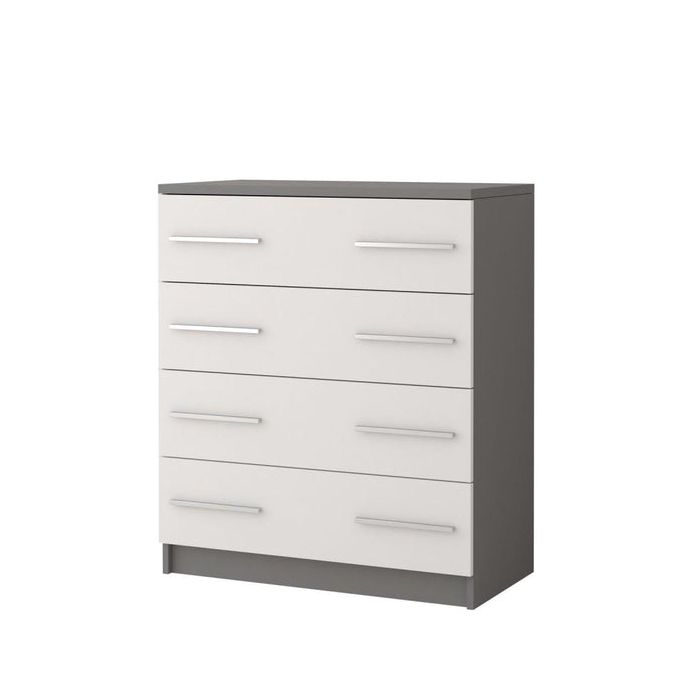 ORMISTON Grey Chest of Drawers - Medium-sized, 4 Drawers
