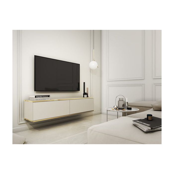 Display Rack - MAYA Display Cabinet Beige 175cm