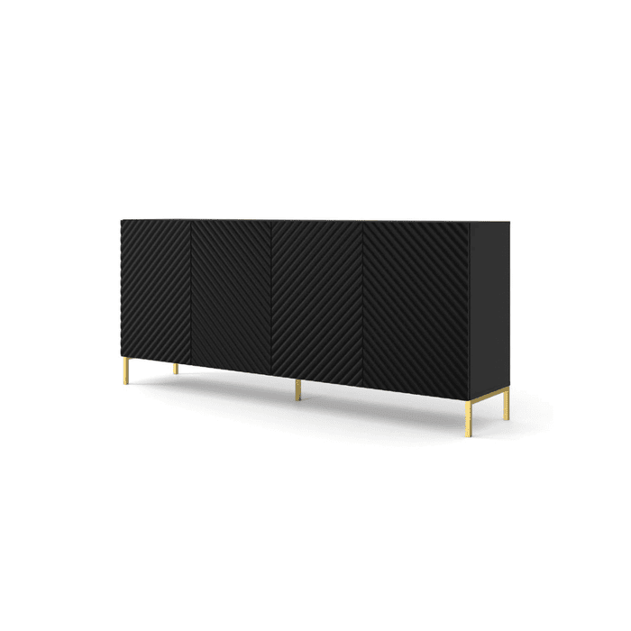 Sideboard - CLAIRE Sideboard Black 200cm