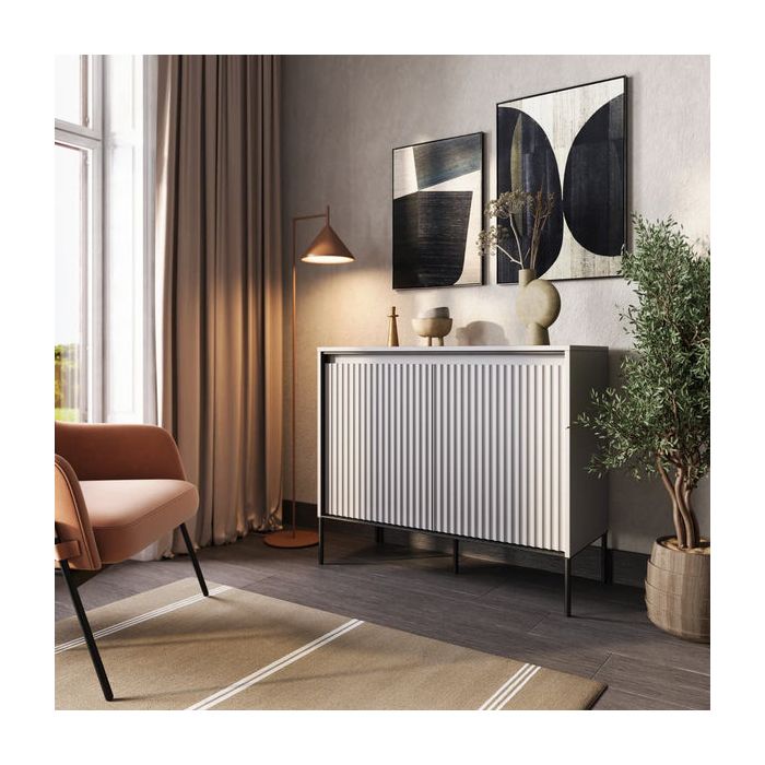 Sideboard - BURGOS Sideboard Grey Matt 98cm