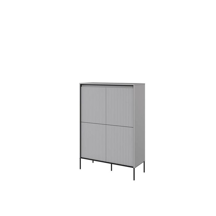 Sideboard - BURGOS Highboard Grey Matt 98cm