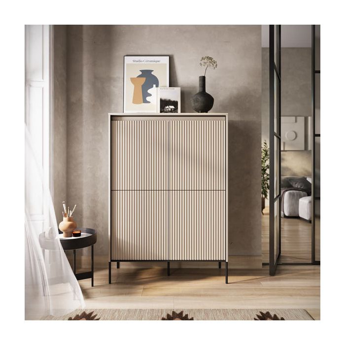 Sideboard - BURGOS Highboard Beige 98cm