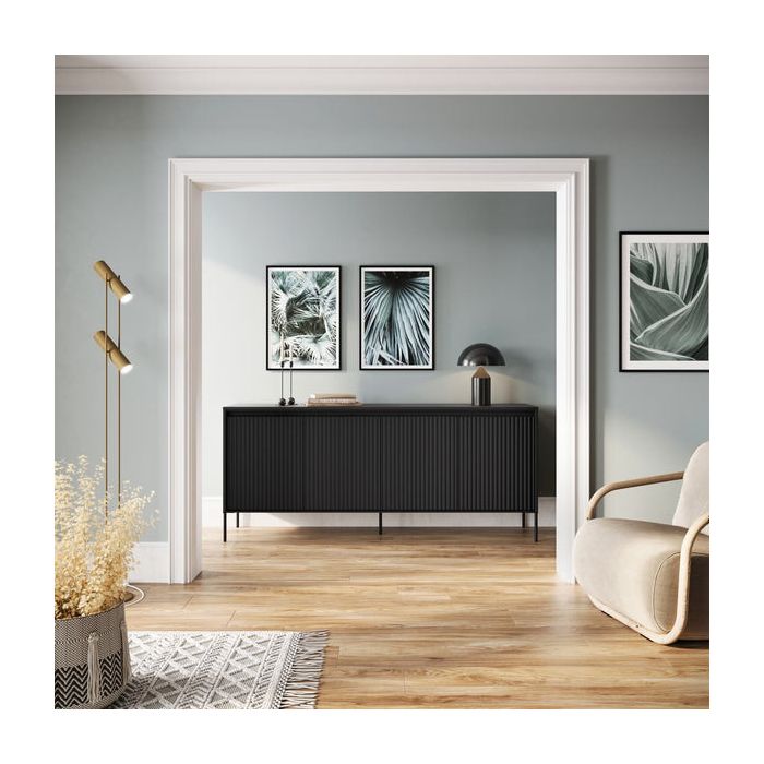 Sideboard - BURGOS Sideboard Black Matt 193cm
