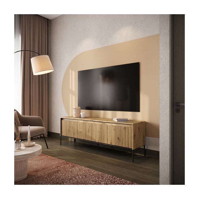 TV Cabinet - BURGOS TV Unit Oak Artisan 167cm