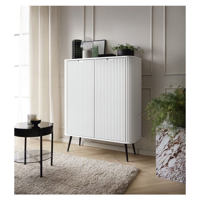 Display Rack - BETTINA Display Cabinet White 103cm