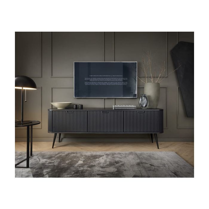 TV Cabinet - BETTINA TV Unit Black 68cm