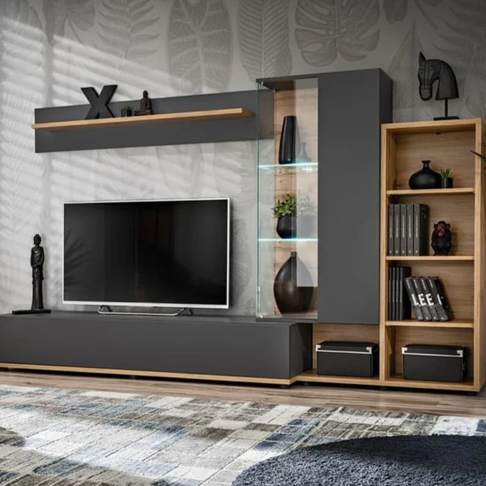 SERICA Wall TV Unit Anthracite 240cm