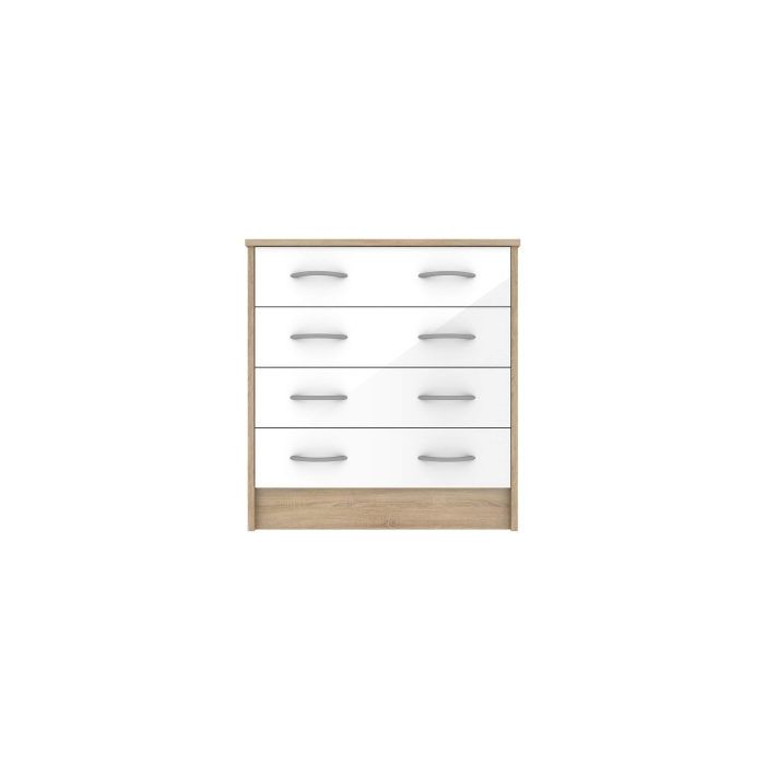 White Chest of Drawers - BLACKPOOL Medium Chest 4 Drawers