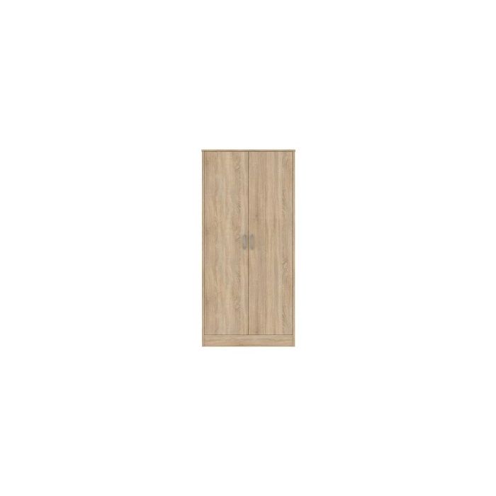 Wardrobe - BLACKPOOL 2 Door Wardrobe Natural Oak 80cm