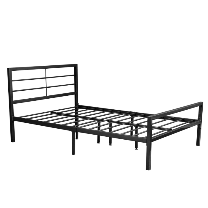 Atherton Contract Metal Bed Sleeping Space with Durability and Elegance in Black - 4ft Small Double Bed