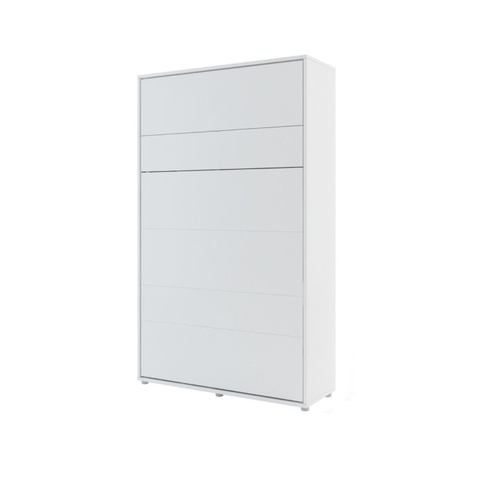 ArtNest Vertical Wall Bed 120cm with Shelf - White Matt
