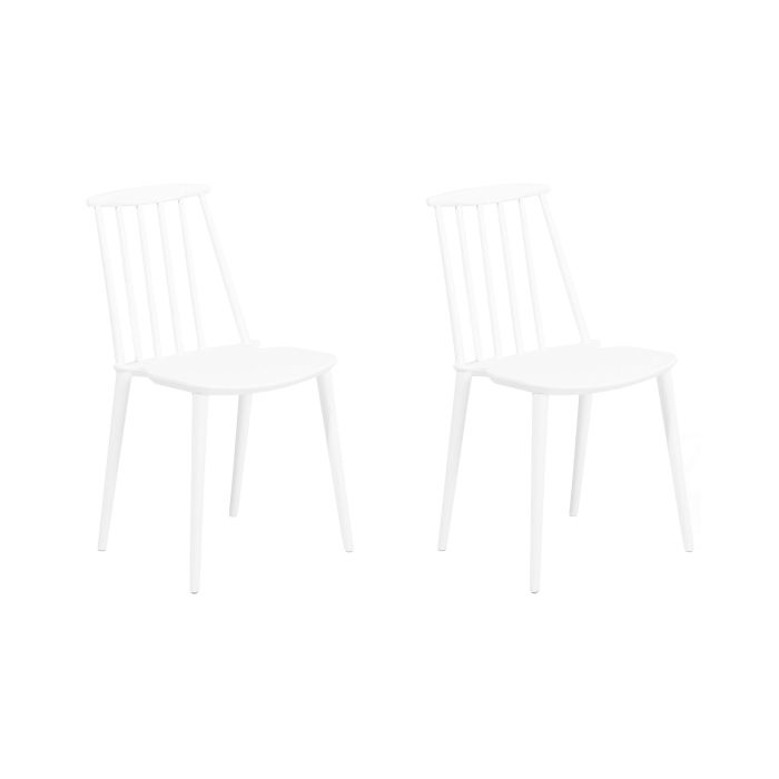 Set of 2 Dining Chairs White VENTNOR