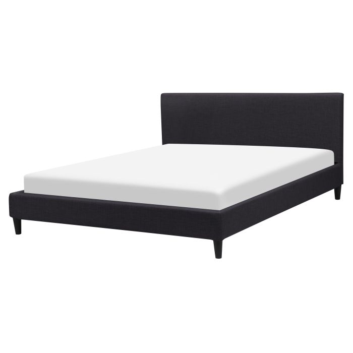 Fabric EU King Size Bed Black FITOU