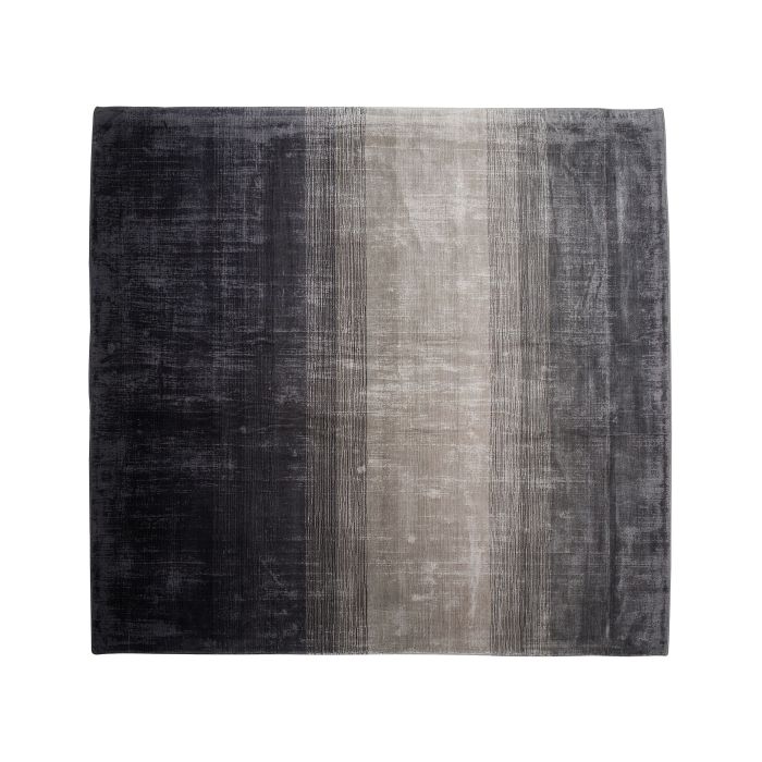 Viscose Rug 200x200cm Grey and Black