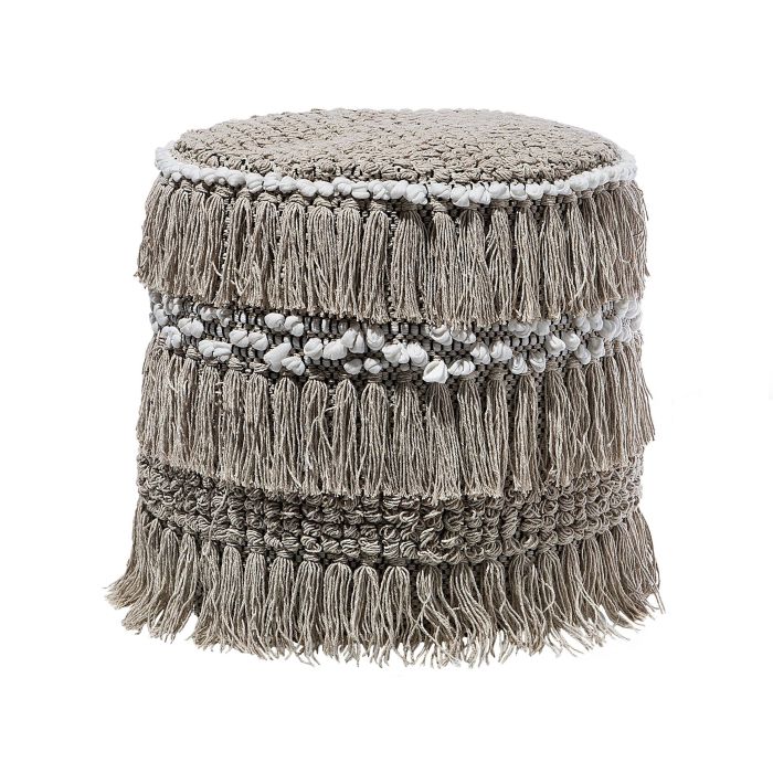 Cotton Pouffe Beige NOIDA