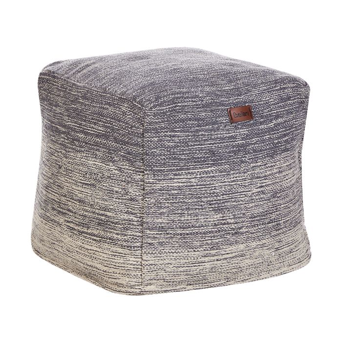 Cotton Pouffe Light Grey HIRRI