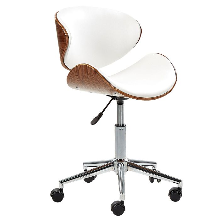 Armless Desk Chair White ROTTERDAM