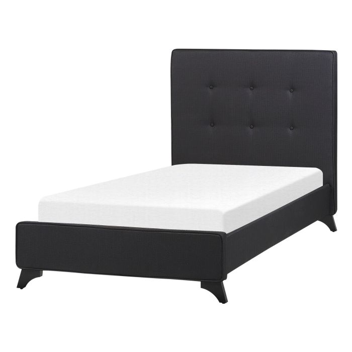 Fabric EU Single Size Bed Black AMBASSADOR