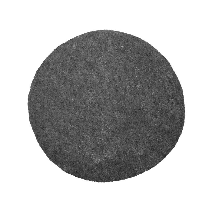 Shaggy Round Area Rug 140cm Dark Grey