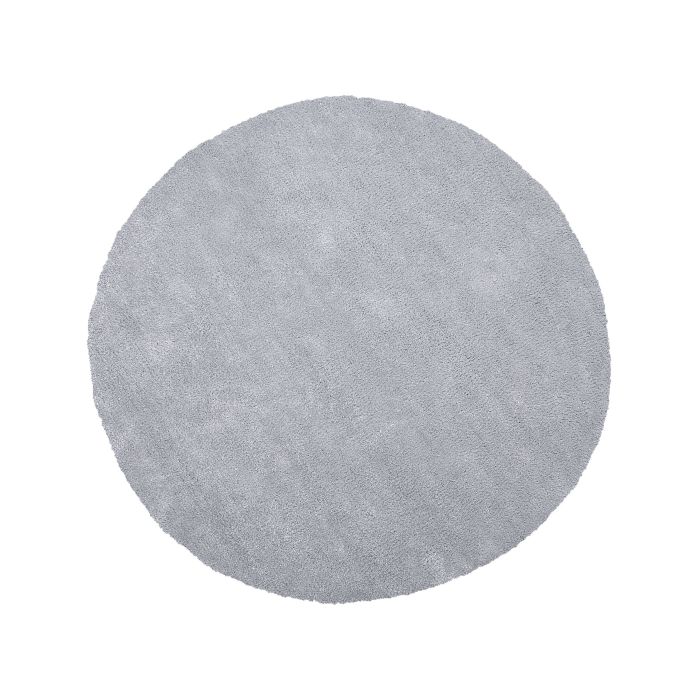 Shaggy Round Area Rug 140cm Light Grey
