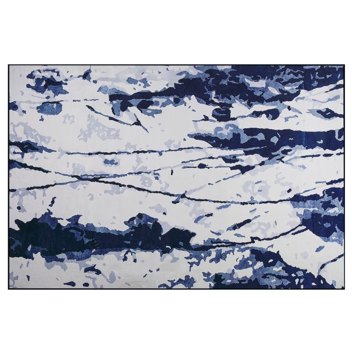 Area Rug 160x230cm White and Blue