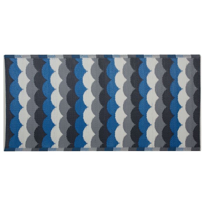 Outdoor Rug 90x180cm Blue and Grey