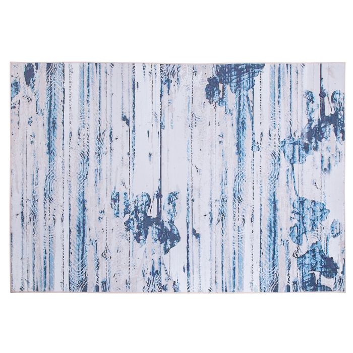 Area Rug 140x200cm Beige and Blue