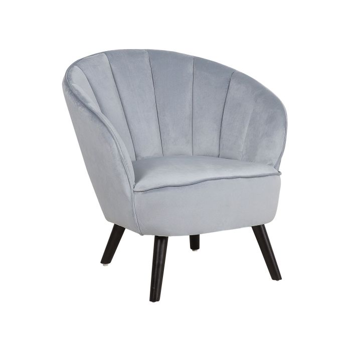 Velvet Armchair Light Grey DALA
