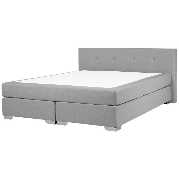 Fabric EU Super King Divan Bed Light Grey CONSUL