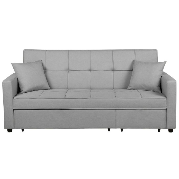 Fabric Sofa Bed Grey GLOMMA